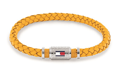 Tommy Hilfiger - Moderní pánský náramek ze žluté kůže Homme 2790453