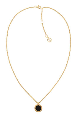 Tommy Hilfiger - Moderní pozlacený náhrdelník s přívěskem Iconic Circle 2780656