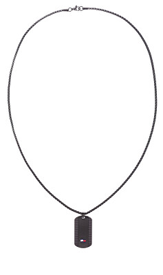 Tommy Hilfiger - Nadčasový černý náhrdelník z oceli Nelson H-Link 2790424