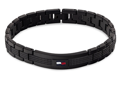 Tommy Hilfiger - Nadčasový černý náramek pro muže Homme 2790420