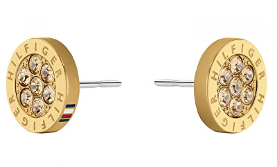 Tommy Hilfiger - Něžné pozlacené náušnice s krystaly Crystal 2780566