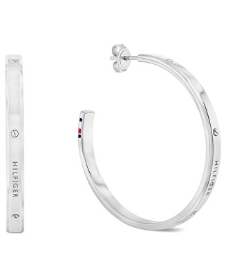 Tommy Hilfiger - Ocelové kruhové náušnice Linear 2780956