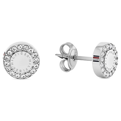 Tommy Hilfiger - Ocelové náušnice pecky s krystaly 2780907