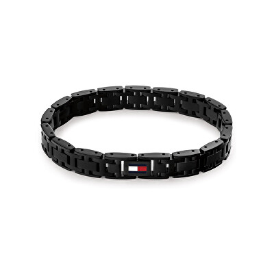 Tommy Hilfiger - Černý ocelový náramek pro muže H-Link 2790717