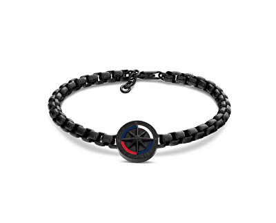 Tommy Hilfiger - Pánský černý náramek Compass 2790728