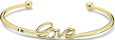 Tommy Hilfiger - Pevný zlatý náramek Love 2700941