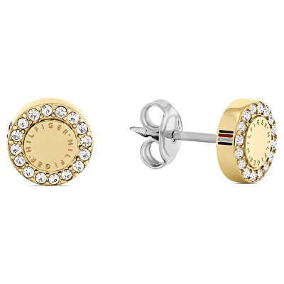 Tommy Hilfiger - Pozlacené náušnice pecky s krystaly 2780908