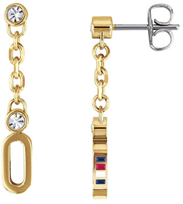 Tommy Hilfiger - Pozlacené náušnice s krystaly TH2780089