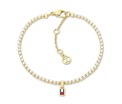Tommy Hilfiger - Pozlátený tenisový náramok s kryštálmi 2781093