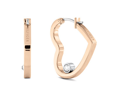 Tommy Hilfiger - Půvabné bronzové náušnice Srdíčka Minimal Hearts 2780758