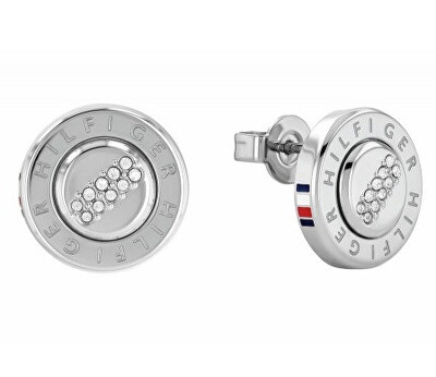 Tommy Hilfiger - Ocelové náušnice pecky s krystaly 2780612