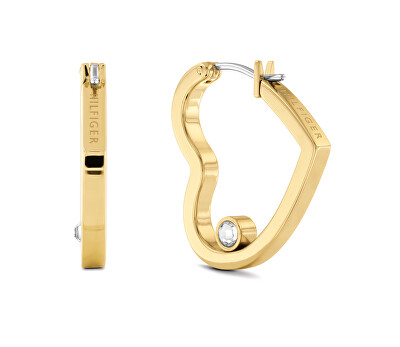 Tommy Hilfiger - Půvabné pozlacené náušnice Srdíčka Minimal Hearts 2780753