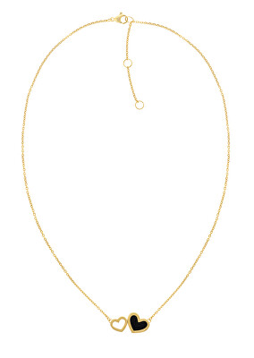 Tommy Hilfiger - Půvabný pozlacený náhrdelník se srdíčky Enamel Hearts 2780742