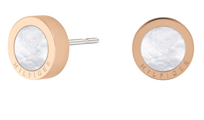 Tommy Hilfiger - Romantické bronzové náušnice pecky Iconic Circle 2780663
