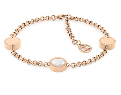 Tommy Hilfiger - Romantický bronzový náramek s perletí Iconic Circle 2780660