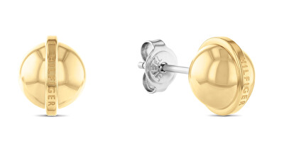 Tommy Hilfiger - Slušivé pozlacené náušnice pecky Metallic Orb 2780813