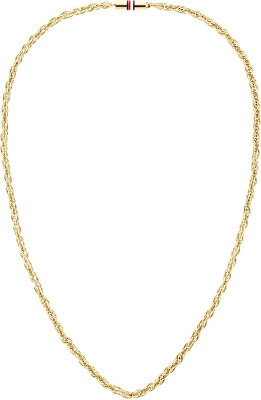 Tommy Hilfiger - Slušivý náhrdelník z pozlacené oceli Ropse Chain 2790498