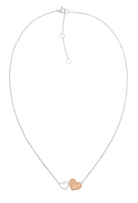 Tommy Hilfiger - Slušivý ocelový náhrdelník se srdíčky Enamel Hearts 2780743