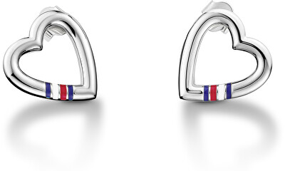Tommy Hilfiger - Srdíčkové náušnice z oceli TH2700909