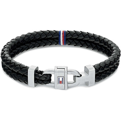Tommy Hilfiger - Stylový kožený náramek s ocelovou ozdobou 2790361