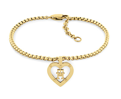 Tommy Hilfiger - Stylový pozlacený náramek Monogram Heart 2780921
