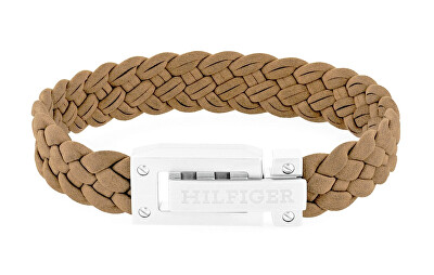 Tommy Hilfiger - Světle hnědý kožený náramek pro muže 279051