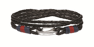 Tommy Hilfiger - Tmavě hnědý kožený náramek Cool Core 2700534