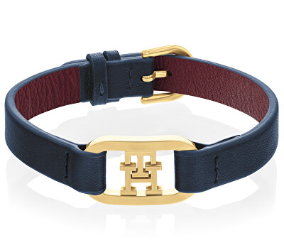 Tommy Hilfiger - Tmavě modrý kožený náramek 2780827