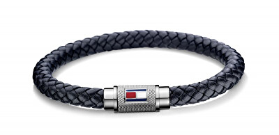 Tommy Hilfiger - Trendy tmavě modrý kožený náramek TH2701000
