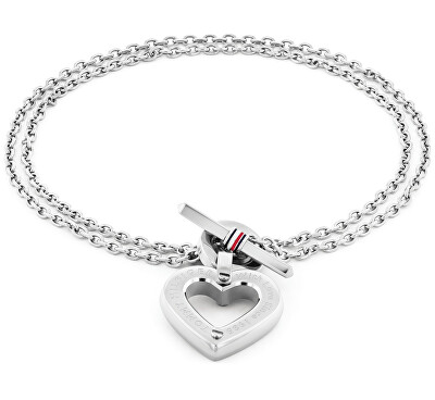 Tommy Hilfiger - Úchvatný ocelový náramek se srdíčkem Toggle Heart 2780969