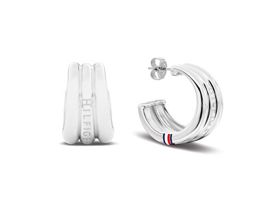 Tommy Hilfiger - Výrazné kruhové náušnice z oceli 2781070