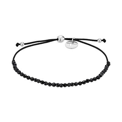 Tamaris - Černý šňůrkový náramek s onyxy TJ-0125-B-17