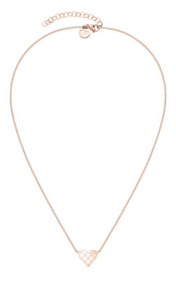 Tamaris - Romantický bronzový náhrdelník Logomania Heart TJ-0527-N-45