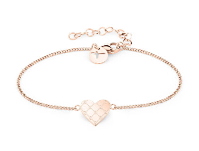 Tamaris - Slušivý bronzový náramek Logomania Heart TJ-0530-B-20