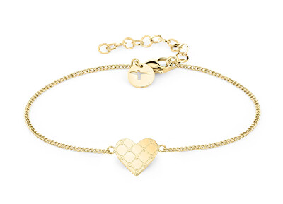 Tamaris - Slušivý pozlacený náramek Logomania Heart TJ-0529-B-20