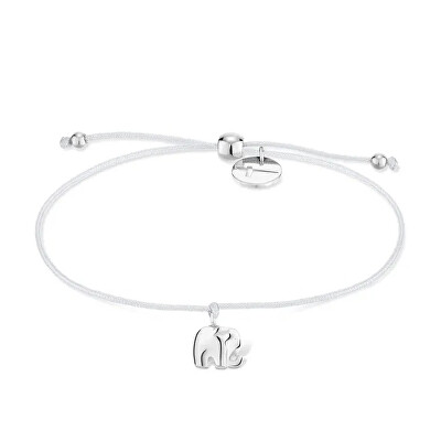 Tamaris - Slušivý šňůrkový náramek s přívěskem slona Little Elephant TJ-0598-B-17