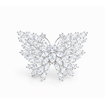 Troli - Blyštivá brož Motýl Silver