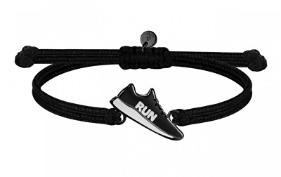 Troli - Černý šňůrkový náramek Běžecká bota