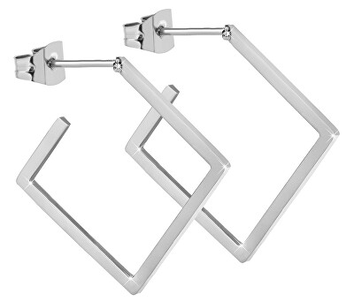 Troli - Čtvercové ocelové náušnice