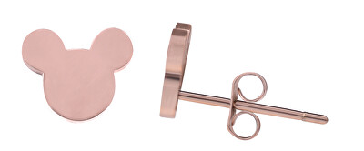 Troli - Designové rose gold náušnice Mickey Mouse