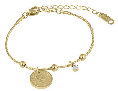 Troli - Elegantní ocelový náramek Coin Gold