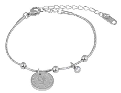 Troli - Elegantní ocelový náramek Coin Silver