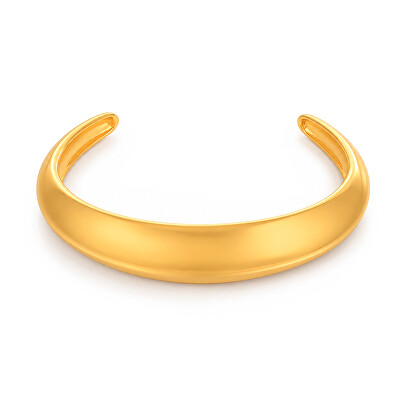 Troli - Elegáns merev karkötő aranyozott acélból Gold
