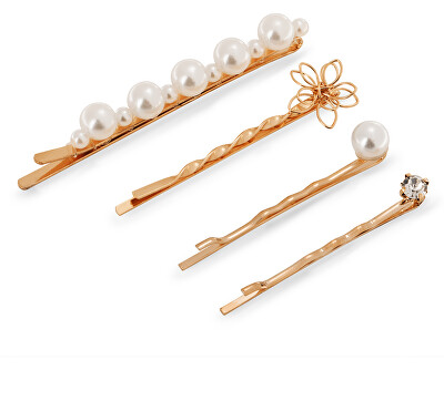 Troli - Elegantní pozlacená sada sponek do vlasů