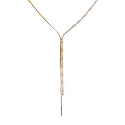 Troli - Elegáns aranyozott nyaklánc cirkónium kövekkel Y Gold