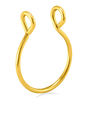 Troli - Falešný pozlacený kroužek (septum) do nosu z oceli VSE6016G-PET