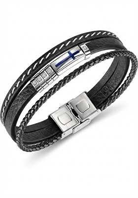 Troli - Divatos bőr férfi karkötő Leather