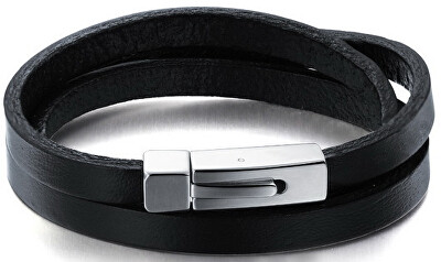 Troli - Trojitý hladký kožený náramek Leather