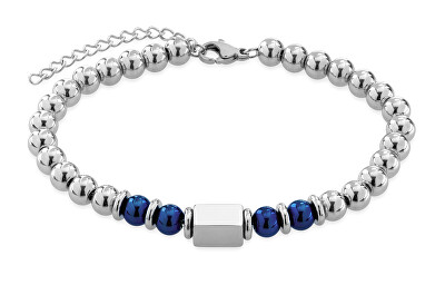 Troli - Korálkový pánský náramek z oceli VESB0959SBL