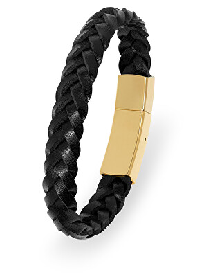 Troli - Kožený náramek s pozlaceným zapínáním Leather